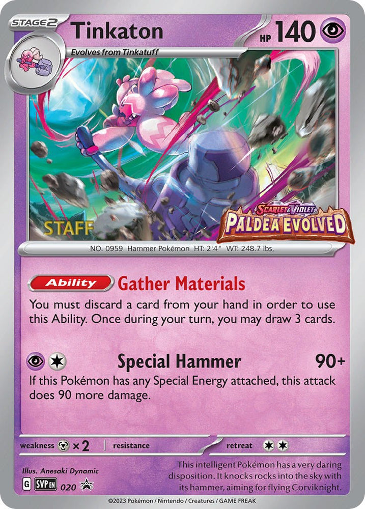 Tinkaton (020) (Staff Promo) [Scarlet & Violet: Black Star Promos]