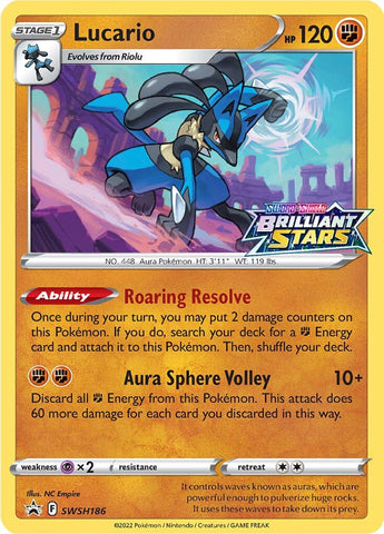 Lucario (SWSH186) (Prerelease Promo) [Sword & Shield: Black Star Promos]