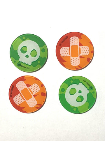 x2 Official Pokemon Poison and Burn Condition Markers Acrylic (New) Set